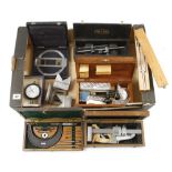 Eight engineer's tools in orig boxes G+