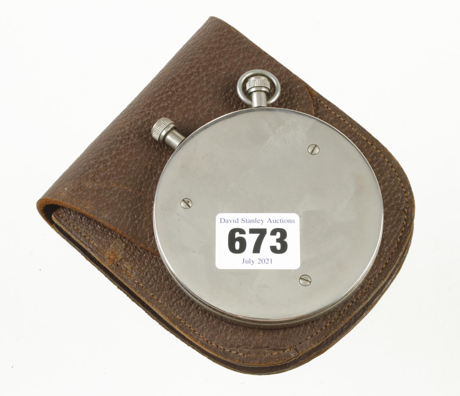 A FOWLER Twelve Ten patent calculator in orig poor leather sleeve - Image 3 of 3