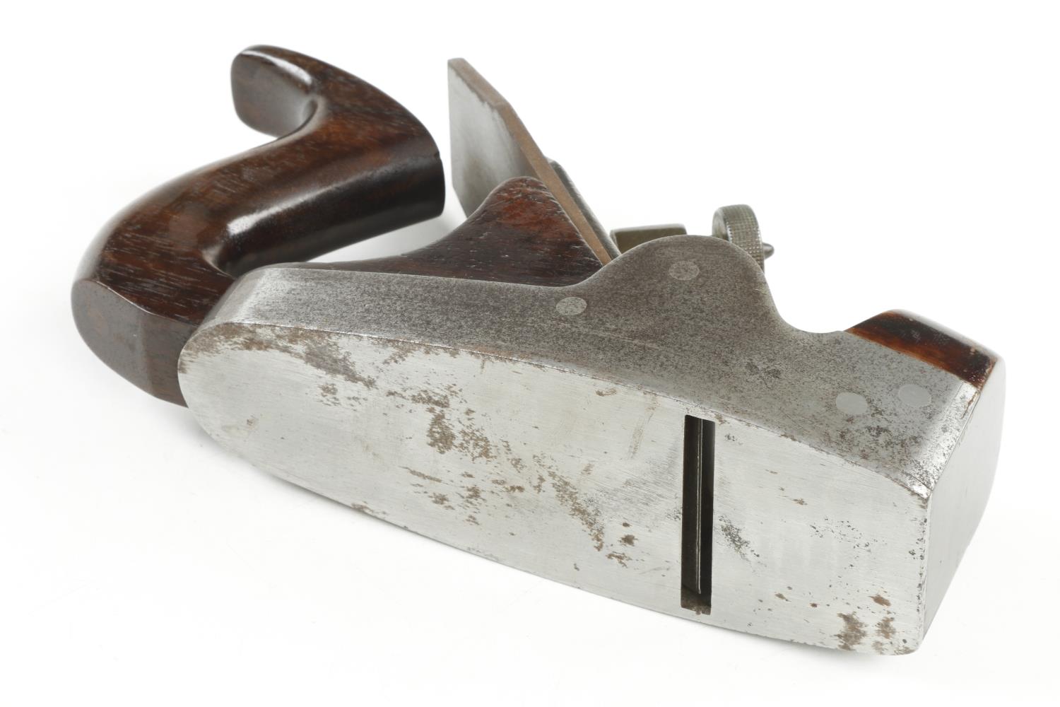 A d/t steel MATHIESON No 843 smoother with open handle and orig Mathieson 2 1/4" iron, minor - Image 3 of 4