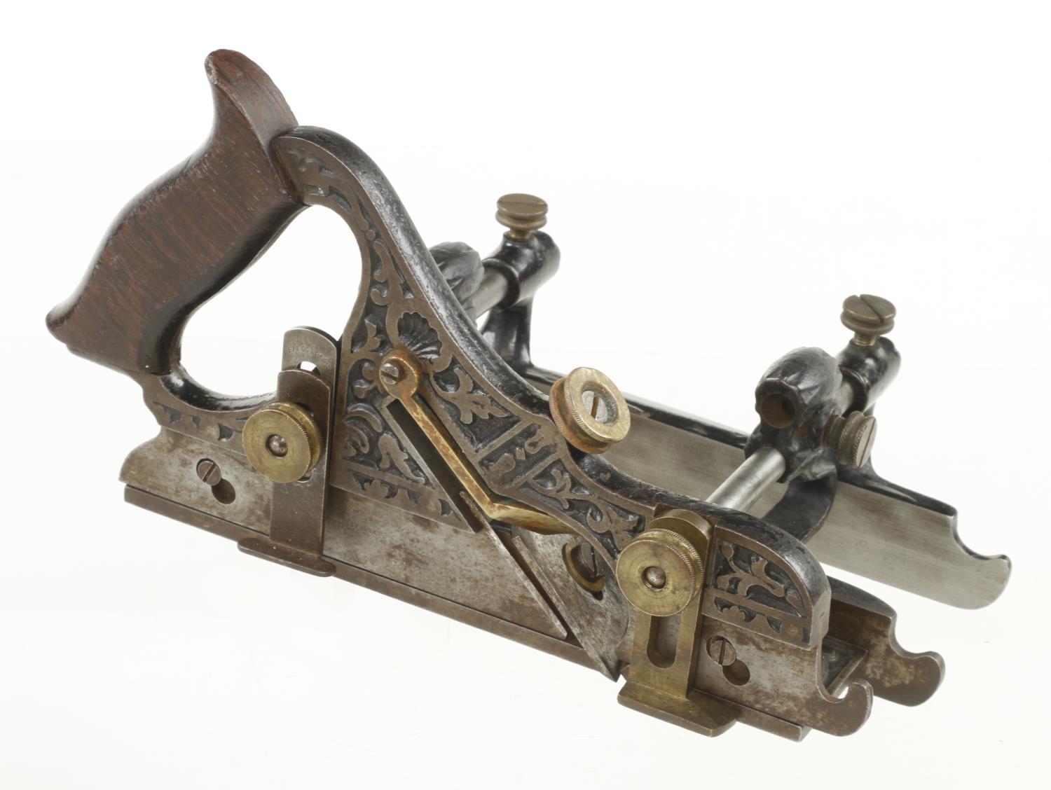 A STANLEY No 41 Miller's patent bullnose plow plane Type 1 japanned, chip from lower handle spur o/w - Image 3 of 3