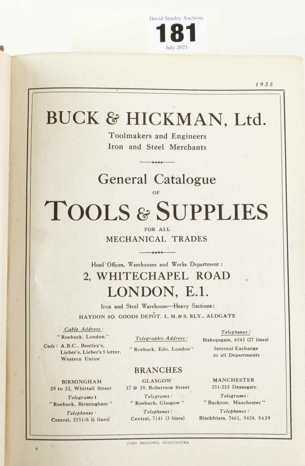 Buck & Hickman; 1935 catalogue G+ - Image 2 of 2