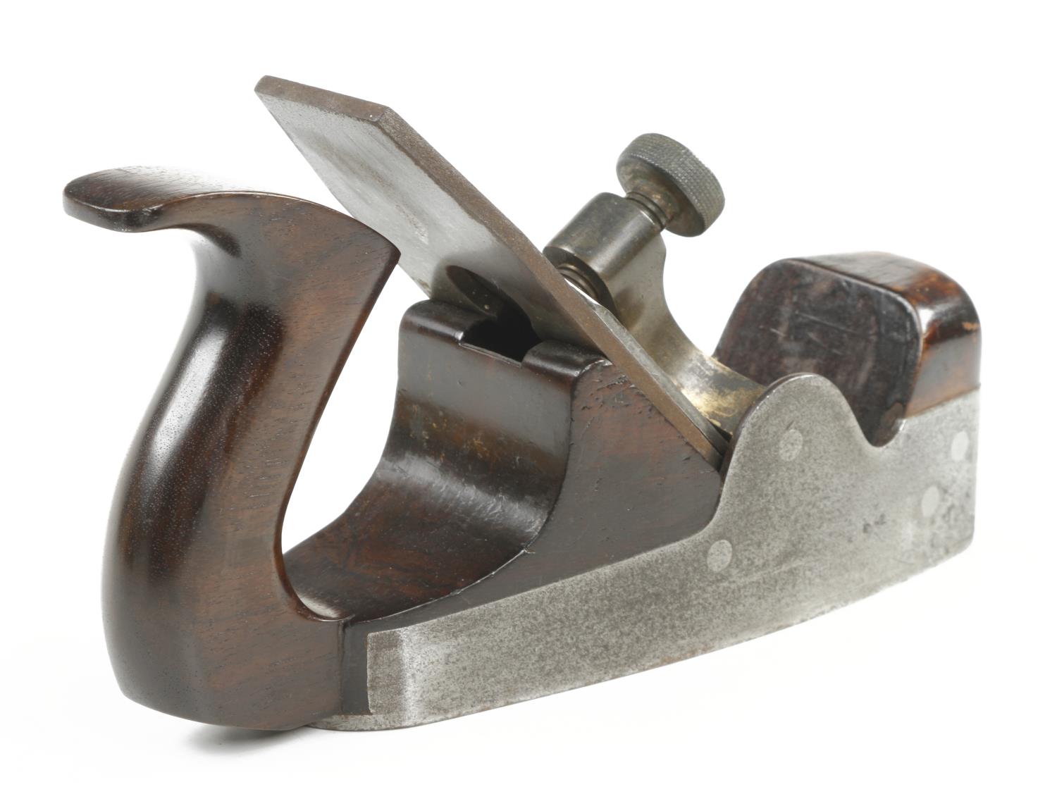 A d/t steel MATHIESON No 843 smoother with open handle and orig Mathieson 2 1/4" iron, minor - Image 2 of 4