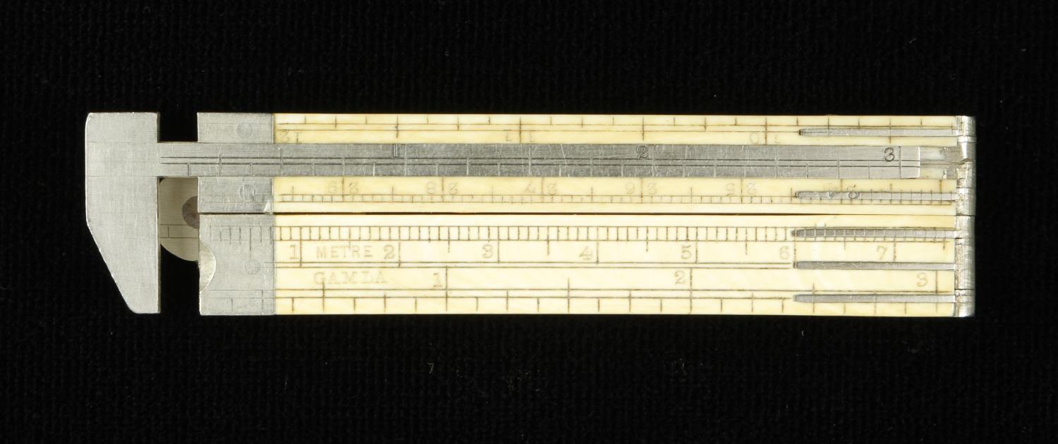 A 2' two fold boxwood and brass engineer's slide rule by SAMPSON Aston, Improved and Arranged by R. - Image 4 of 4