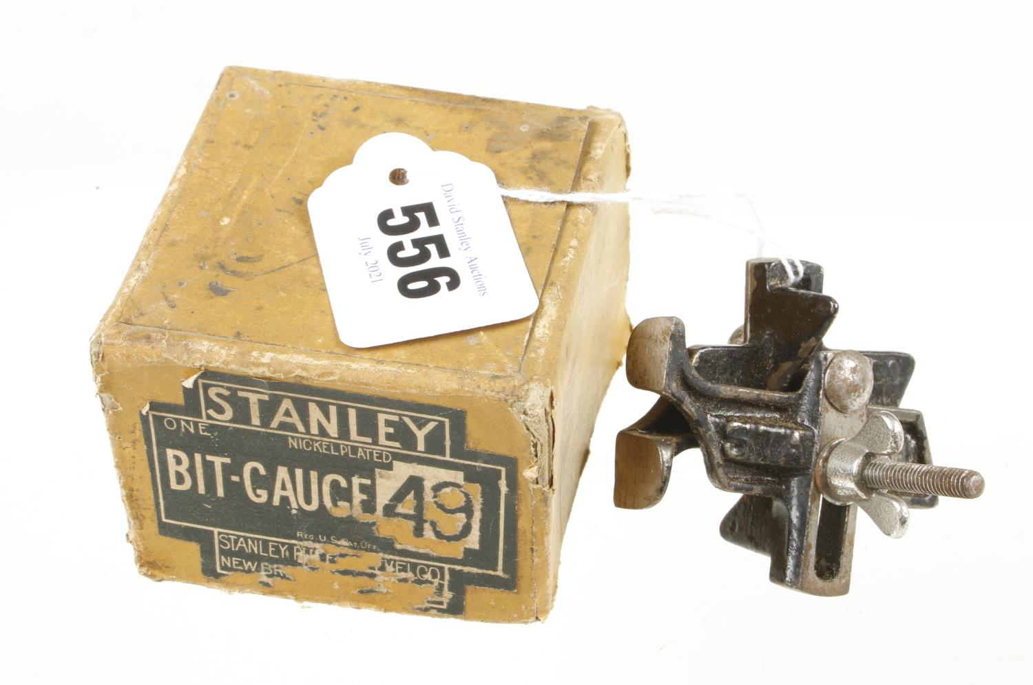 A USA STANLEY No 49 bit gauge japanned finish in orig box G+