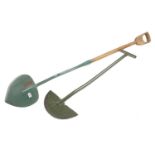 A turfing spade by PARKES and an edging spade G++