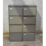 Two four drawer filing cabinets