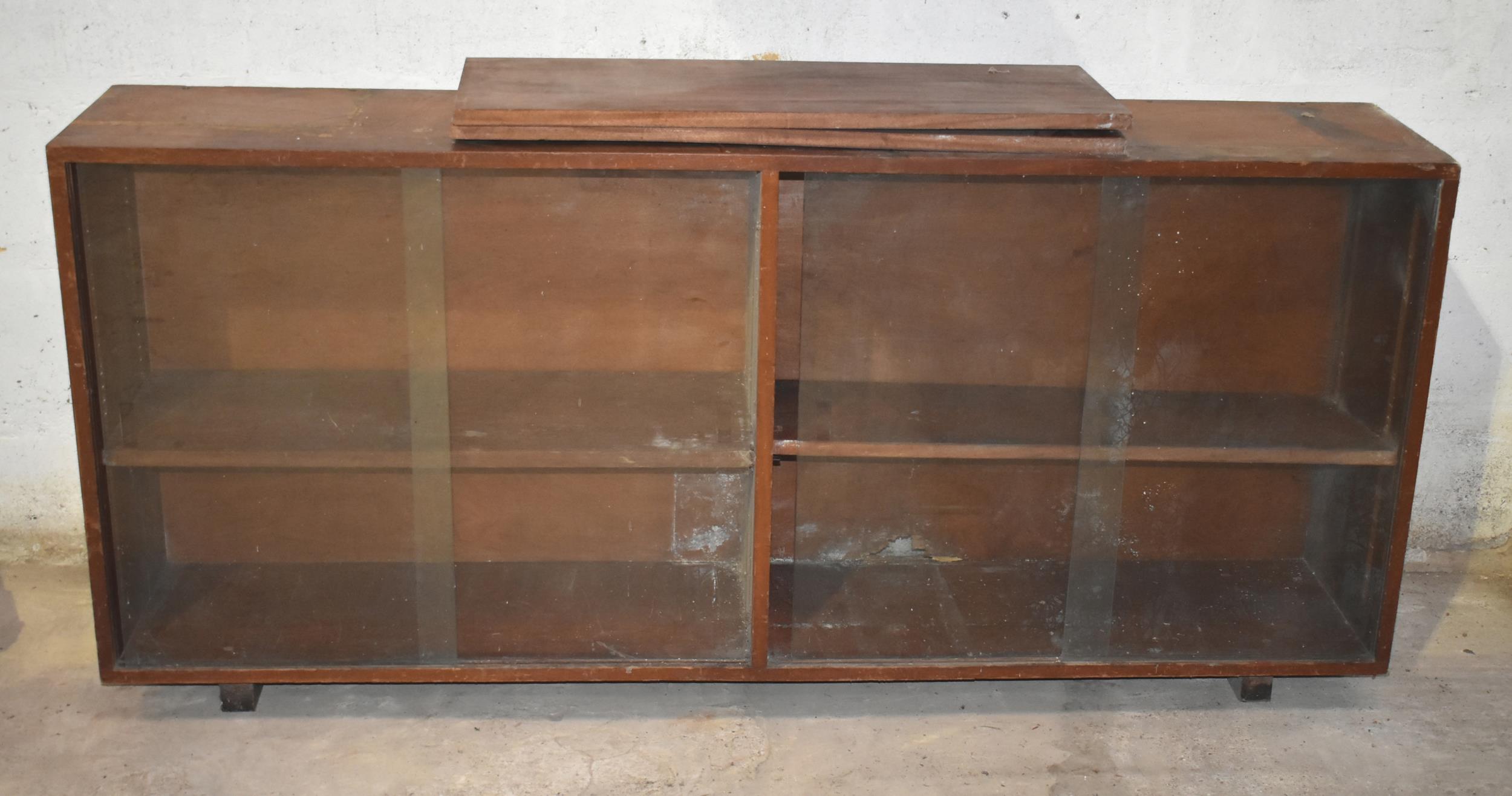 A glazed cupboard for restoration