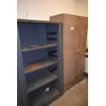 Two double door cupboards and 4 tables