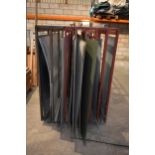 A large sheet metal rack containing a quantity of galvanised and sheet steel