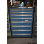 A heavy duty WELLCONSTRUCT roller drawer tooling cabinet with 8 drawers 760 x 760 x 1130mm