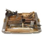 A PRESTON sash shave and other tools G