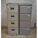 Two four drawer filing cabinets