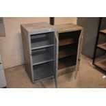 Two metal tooling cabinets