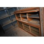 Two glass fronted haberdasher's display cabinets with drawers