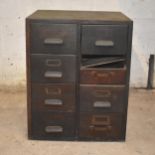 A vintage oak chest of drawers for restoration