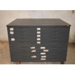 A ten drawer plan chest ex Ordnance Survey