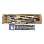 Five hollow mortice chisels etc G