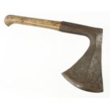 An unusual R/H side axe with 7" edge to cheek face G