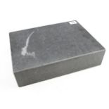 An engineers granite surface plate 12" x 9" x 3" high with test certificate N