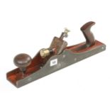 A 16 1/2" craftsman made heavy duty panel plane with unusual adjusting mechanism G