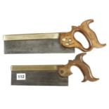 Two 8" and 10" SPEAR & JACKSON b/b d/t saws G+