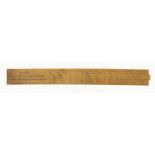 A 9" Ewart's Improved boxwood cattle gauge by J TREE London for Ox or Heifer, Bulls, Foreign Cattle,