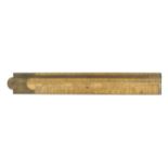 A 2' two fold boxwood and brass engineer's slide rule by RABONE with T Wilkinson Improved Rule G++