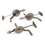 Three breast drills with variable speed adjustable fly wheel G+