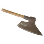 An Austrian goosewing side axe with 14" edge G+