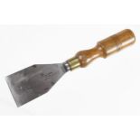 A 2 1/8" sash pocket chisel by MARPLES with beech handle G+