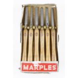 A set of 6 turning tools by MARPLES in orig part box G++