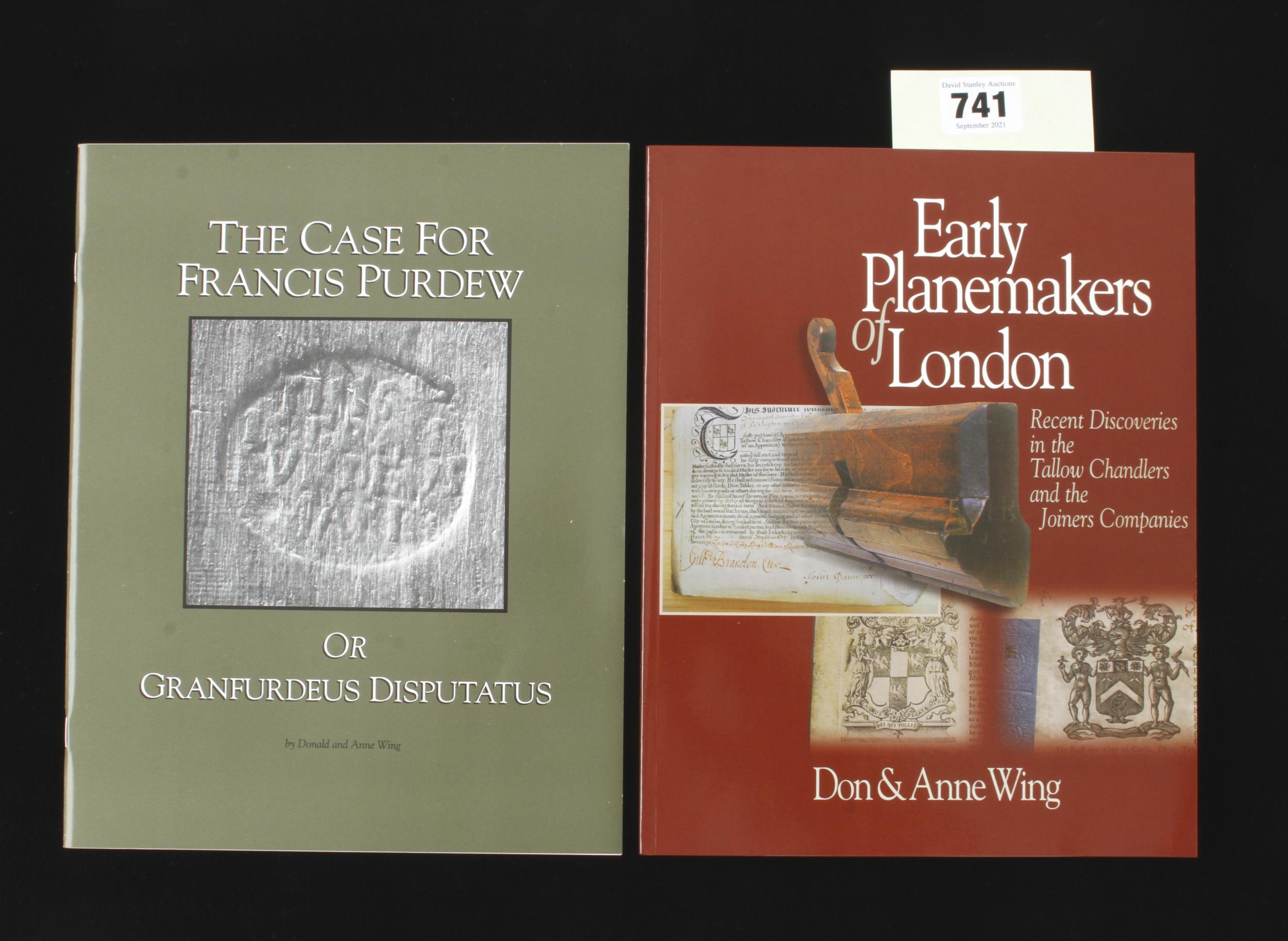Don & Anne Wing; 2005 Early Planemakers of London and The Case for Francis Purdew both unused F