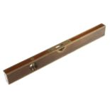 A STRATTON BROTHERS 18" brass bound rosewood level and plumb g+