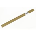 A 12" brass straight edge by PRESTON F