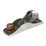 A rare PRESTON No 1220 block plane with orig green finish G++