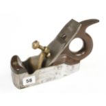 A handled iron smoother by H SLATER with brass lever G+