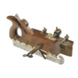 A KIMBERLEY handled beech plough with skate front and both orig keys, well replaced wedge G+