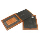 Two early film plates for a large format box camera G+