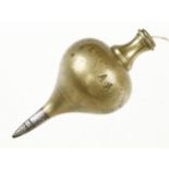 A rare PRESTON No 1403-6 1/2 steel tipped brass plumb bob, the largest they produced G+