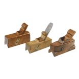 Three different sliding box type chamfer planes G+