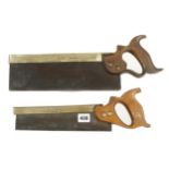 Two b/b tenon saws by MELHUISH and COLLIER G+