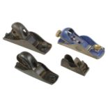A RECORD/MARPLES No 60 1/2 block plane and 3 others G+