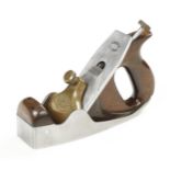 An Annealed iron NORRIS A50 smoother with walnut infill 70% orig early 2 1/4" Norris iron remains