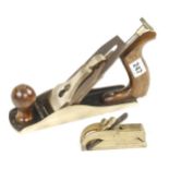 A brass GTL type smoother and a brass PATSY bullnose plane G