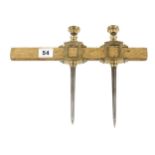 A pair of 9" brass trammels with steel points G+