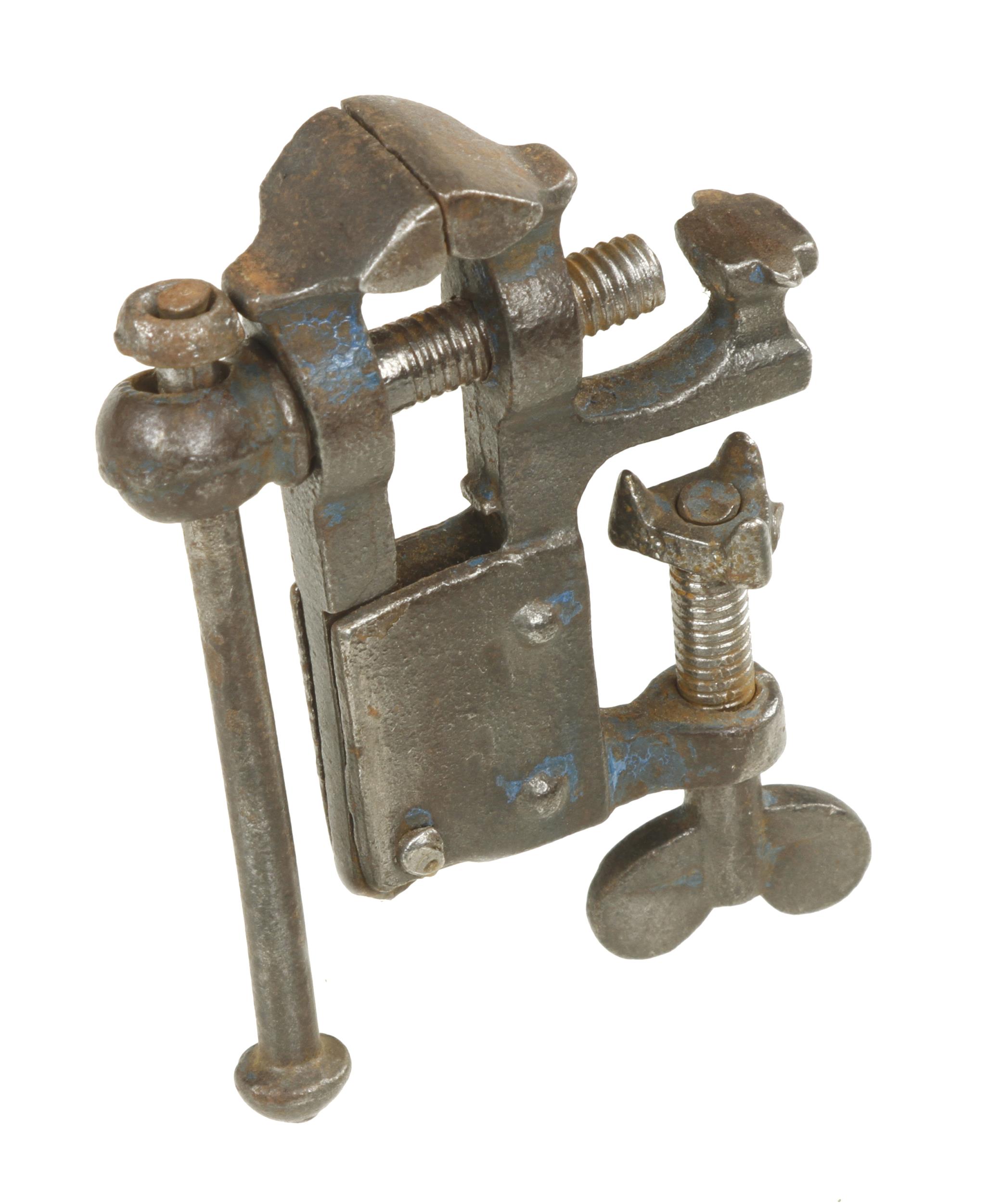 A watchmaker's small bench vice with 3/4" jaws G