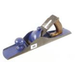 A rare adjustable jack plane by METALLIC PLANE Co USA with adjustable mouth and corrugated sole,