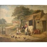 John Frederick II HERRING (1815-1907) Feeding the Cow Oil on canvas Signed 35.5 x 46cm View the