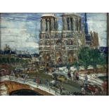 Lucien GENIN (1894-1953) Notre Dame Oil on canvas Signed, inscribed to verso 18 x 23cm View the