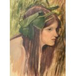 John William WATERHOUSE (1849-1917) follower of Head of the Naiad Oil on Students Academy Board 30 x